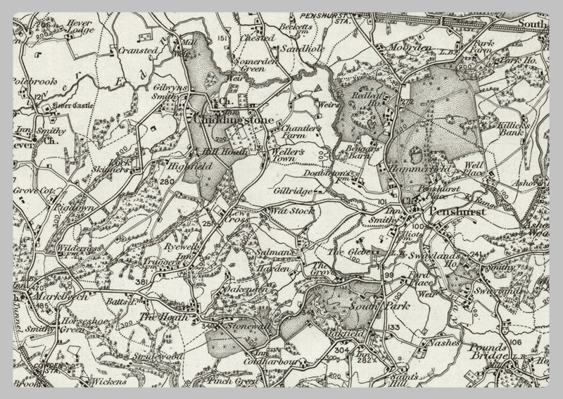 1890 Collection - Sevenoaks (Dartford) Ordnance Survey Map