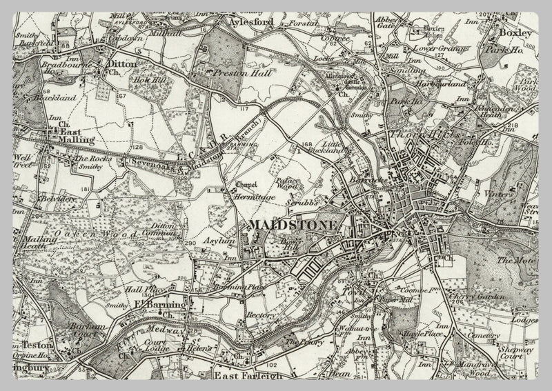 1890 Collection - Maidstone (Chatham) Ordnance Survey Map