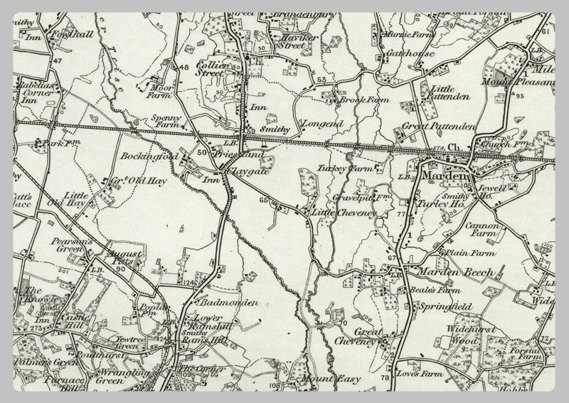 1890 Collection - Maidstone (Chatham) Ordnance Survey Map