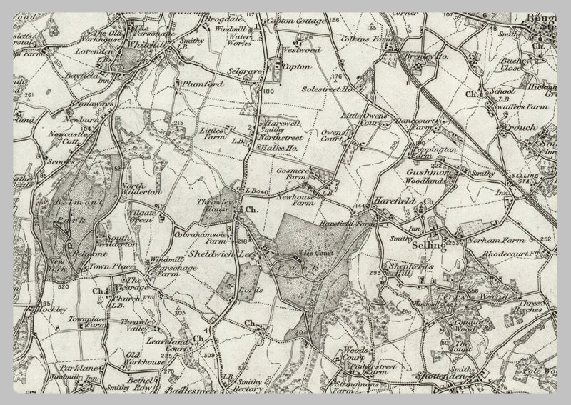 1890 Collection - Cantebury (Faversham) Ordnance Survey Map