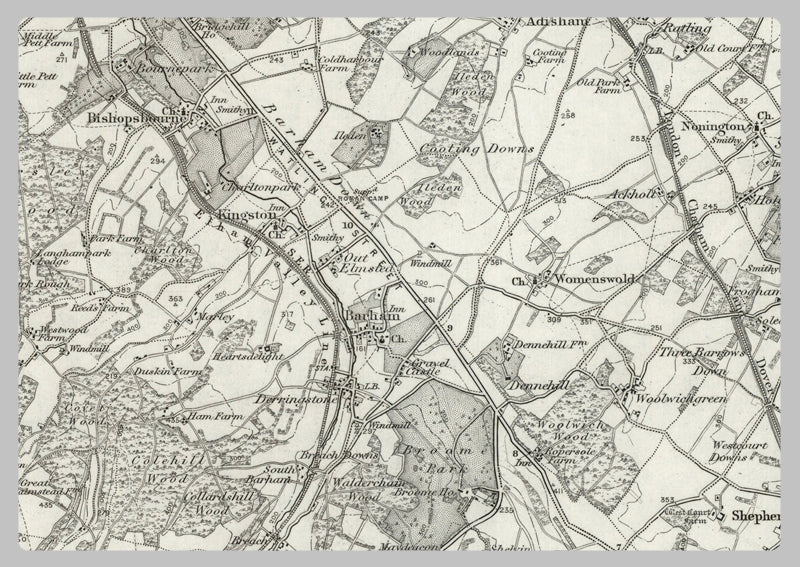 1890 Collection - Cantebury (Faversham) Ordnance Survey Map