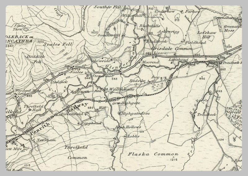1890 Collection - Keswick (Cockermouth) Ordnance Survey Map