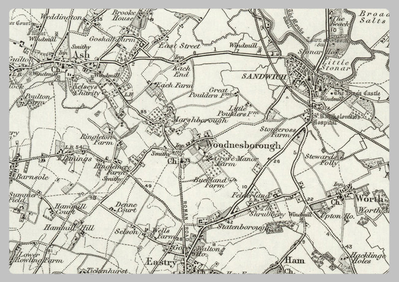 1890 Collection - Dover (Ramsgate) Ordnance Survey Map