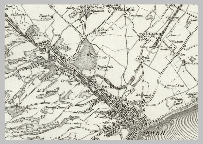 1890 Collection - Dover (Ramsgate) Ordnance Survey Map
