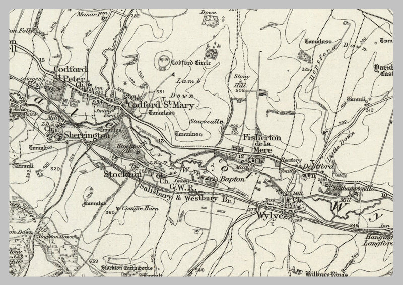 1890 Collection - Salisbury (Devizes) Ordnance Survey Map