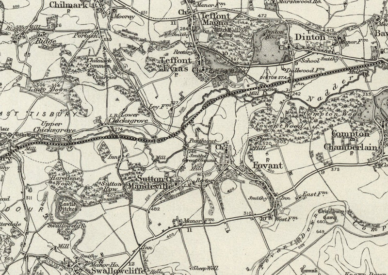 1890 Collection - Salisbury (Devizes) Ordnance Survey Map