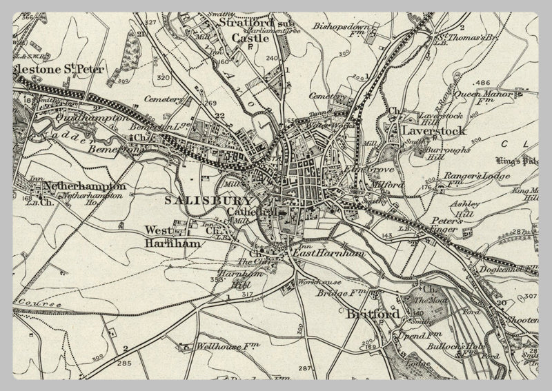 1890 Collection - Salisbury (Devizes) Ordnance Survey Map