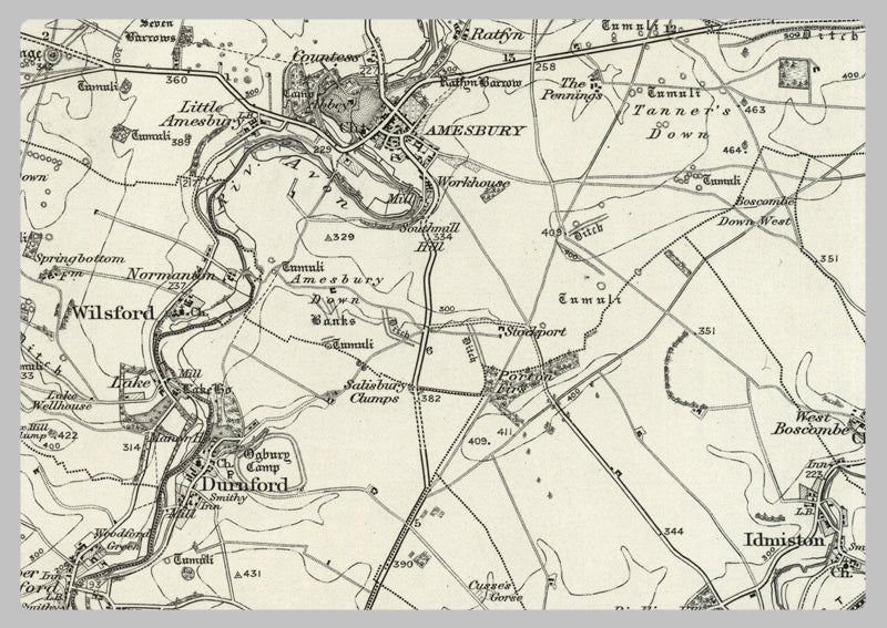 1890 Collection - Salisbury (Devizes) Ordnance Survey Map