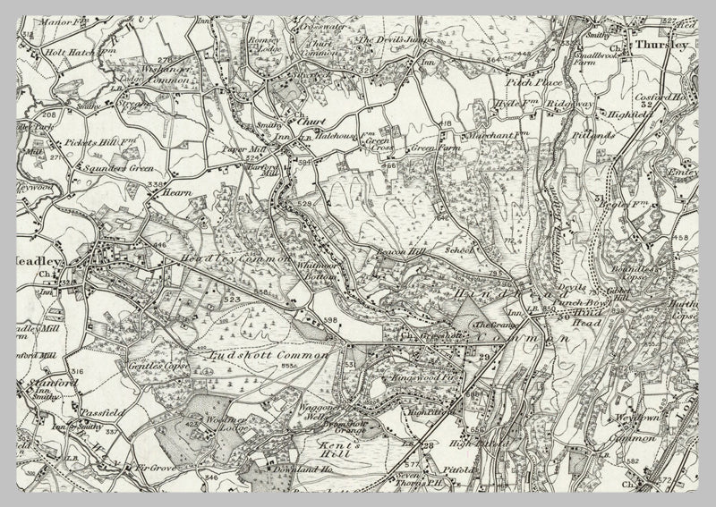 1890 Collection - Haslemere (Aldershot) Ordnance Survey Map