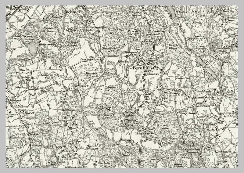 1890 Collection - Haslemere (Aldershot) Ordnance Survey Map