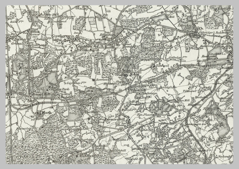 1890 Collection - Horsham (Reigate) Ordnance Survey Map