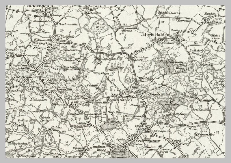 1890 Collection - Tenterden (Maidstone) Ordnance Survey Map