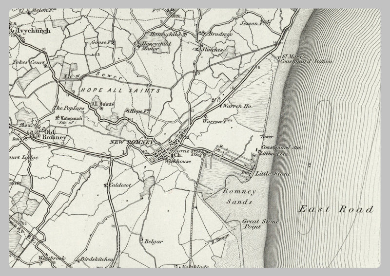 1890 Collection - Folkestone (Cantebury)  Ordnance Survey Map