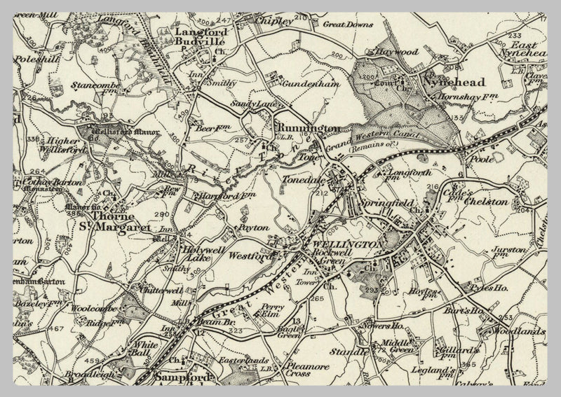 1890 Collection - Wellington (Taunton) Ordnance Survey Map