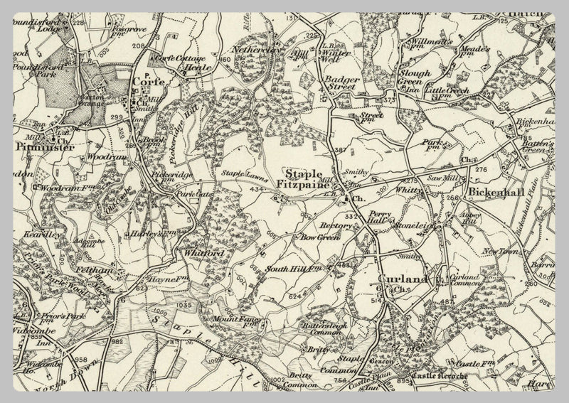 1890 Collection - Wellington (Taunton) Ordnance Survey Map