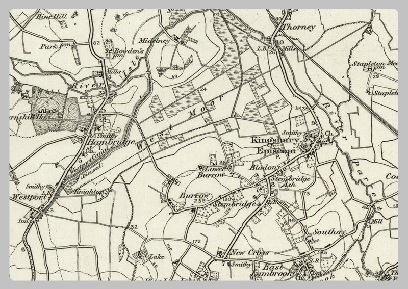 1890 Collection - Yeovil (Glastonbury) Ordnance Survey Map