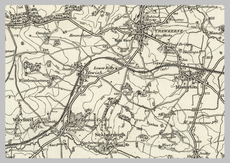 1890 Collection - Yeovil (Glastonbury) Ordnance Survey Map