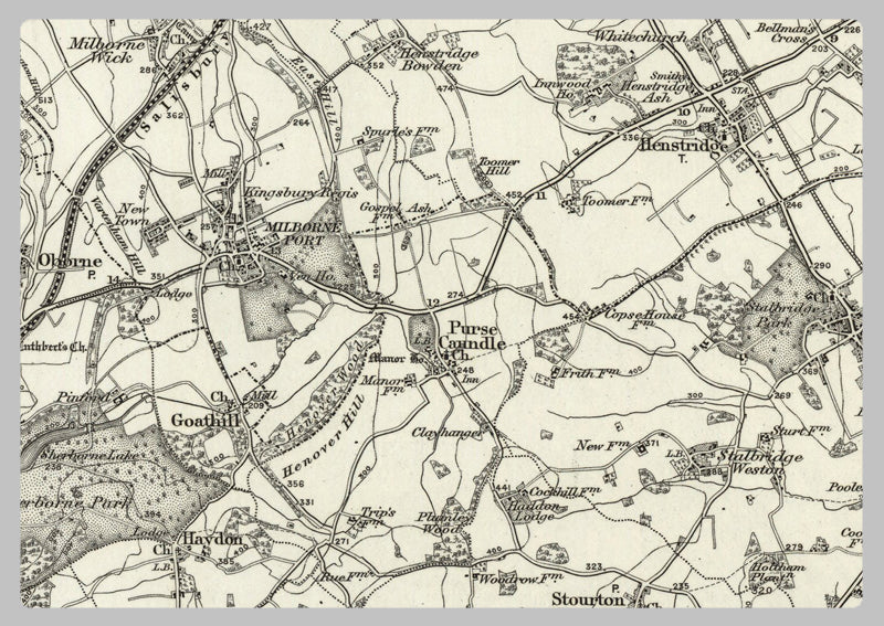 1890 Collection - Shaftesbury (Wincanton) Ordnance Survey Map