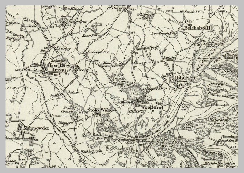 1890 Collection - Shaftesbury (Wincanton) Ordnance Survey Map