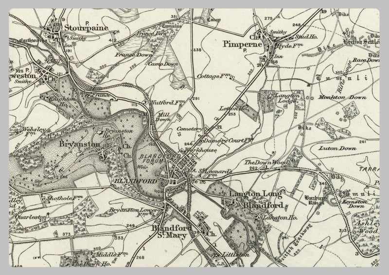 1890 Collection - Shaftesbury (Wincanton) Ordnance Survey Map