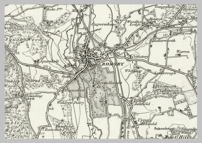 1890 Collection - Southhampton (Winchester) Ordnance Survey Map