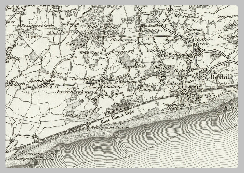 1890 Collection - Hastings (Tenterden) Ordnance Survey Map