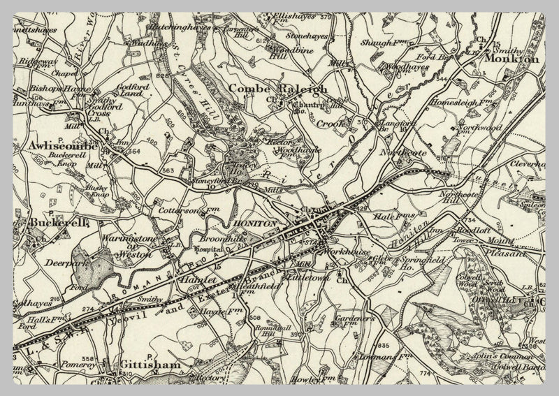 1890 Collection - Sidmouth (Wellington) Ordnance Survey Map