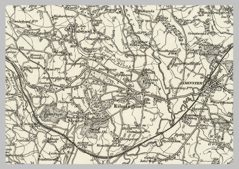 1890 Collection - Sidmouth (Wellington) Ordnance Survey Map