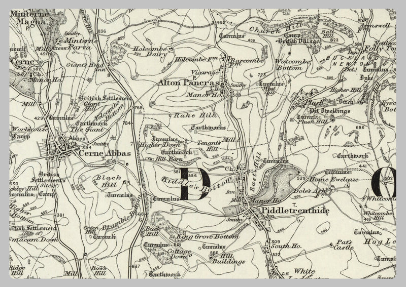 1890 Collection - Dorchester (Shaftesbury) Ordnance Survey Map