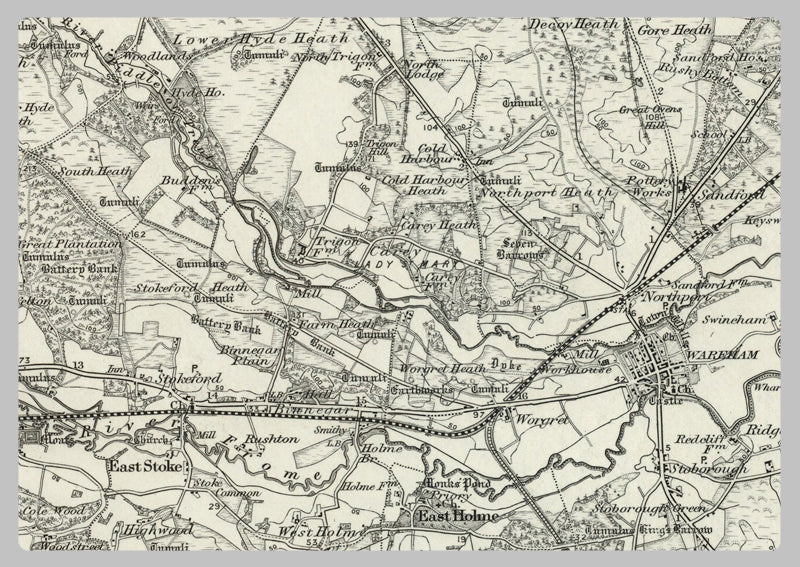 1890 Collection - Dorchester (Shaftesbury) Ordnance Survey Map