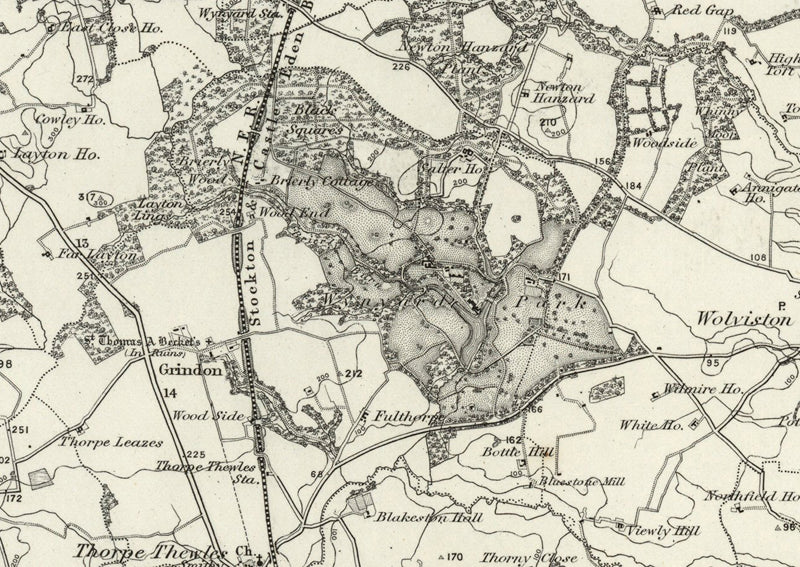 1890 Collection - Stockton on Tees (Durham) Ordnance Survey Map