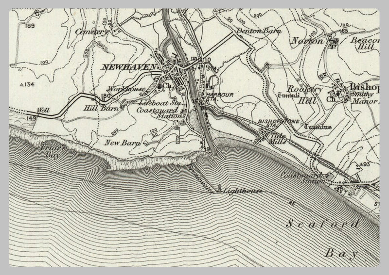 1890 Collection - Eastbourne (Lewes) Ordnance Survey Map