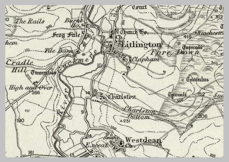 1890 Collection - Eastbourne (Lewes) Ordnance Survey Map