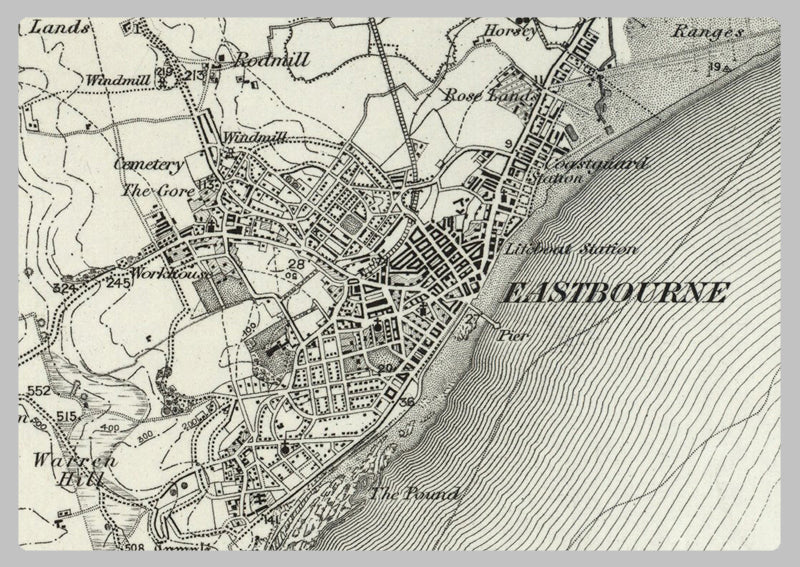 1890 Collection - Eastbourne (Lewes) Ordnance Survey Map