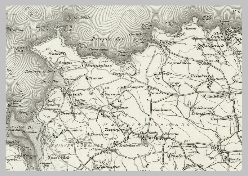 1890 Collection - Camelford (Boscastle) Ordnance Survey Map