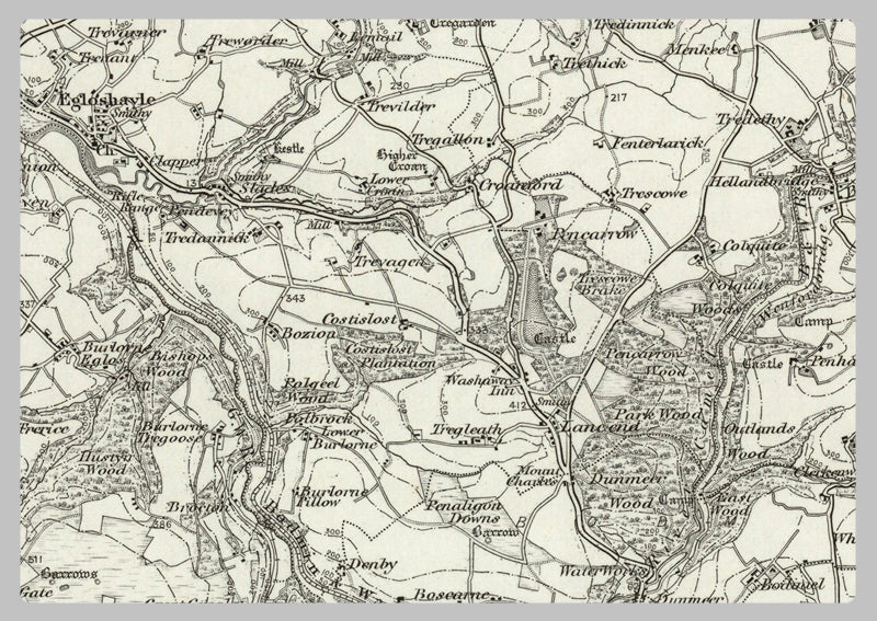 1890 Collection - Camelford (Boscastle) Ordnance Survey Map