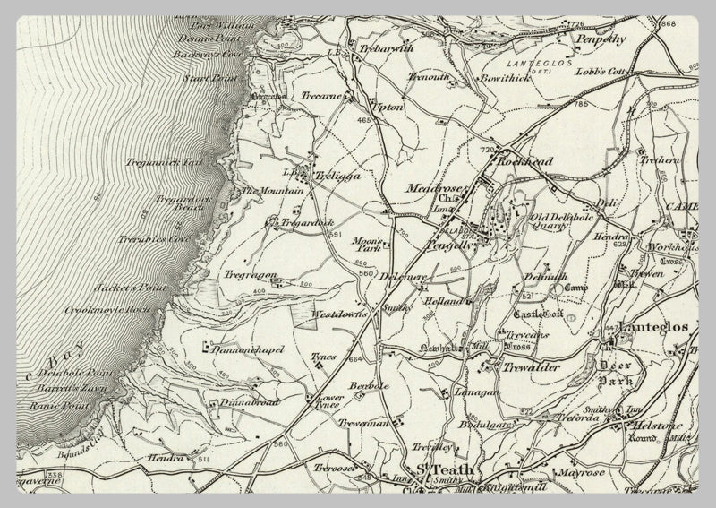 1890 Collection - Camelford (Boscastle) Ordnance Survey Map