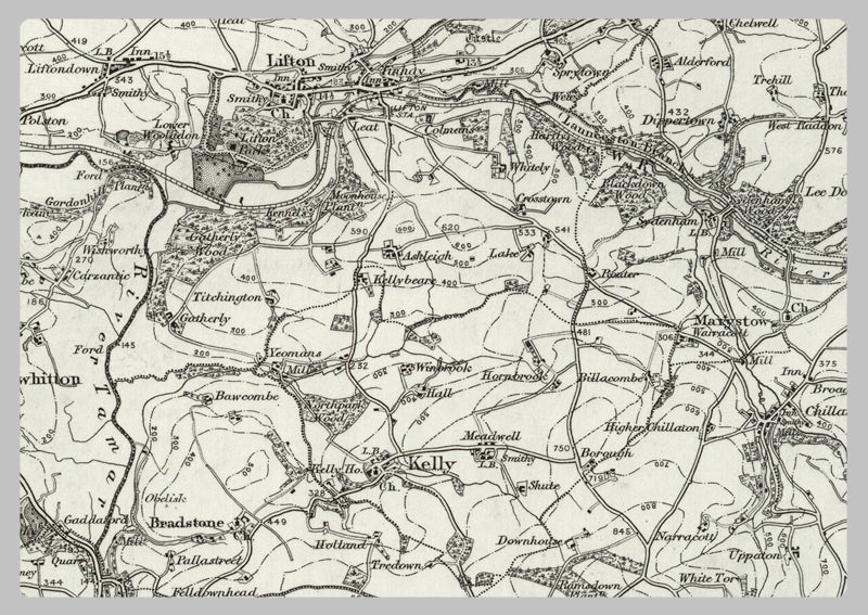 1890 Collection - Tavistock (Holsworthy) Ordnance Survey Map