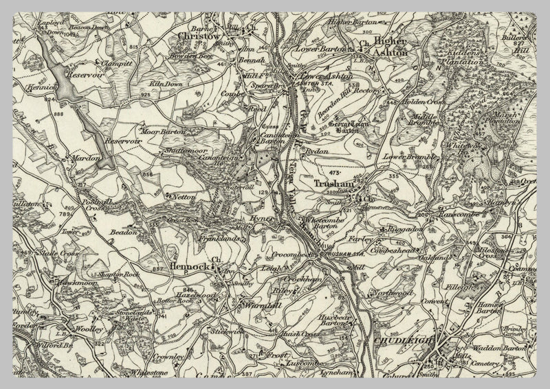 1890 Collection - Teignmouth (Exeter) Ordnance Survey Map
