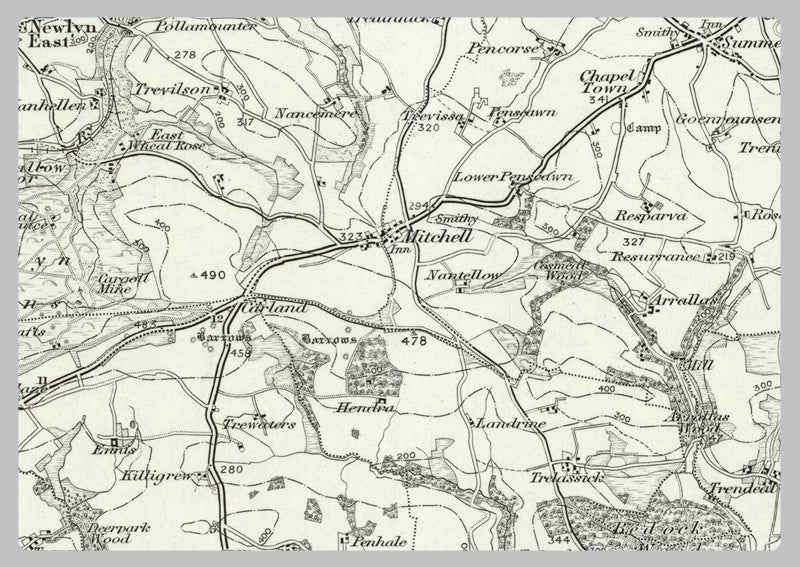 1890 Collection - Newquay (Trevose Head) Ordnance Survey Map