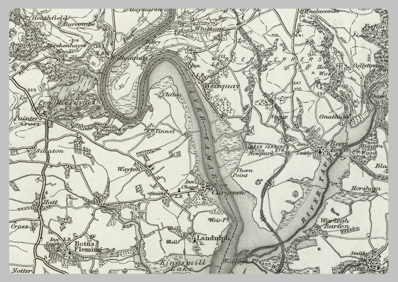 1890 Collection - Plymouth (Tavistock) Ordnance Survey Map