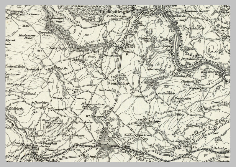 1890 Collection - Ivybridge (Dartmoor Forest) Ordnance Survey Map