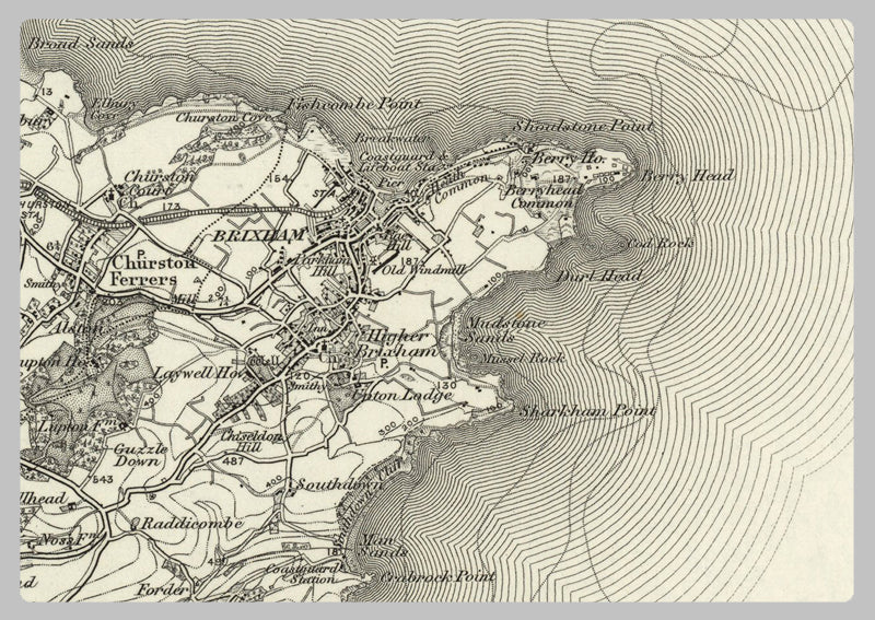 1890 Collection - Torquay (Teignmouth) Ordnance Survey Map