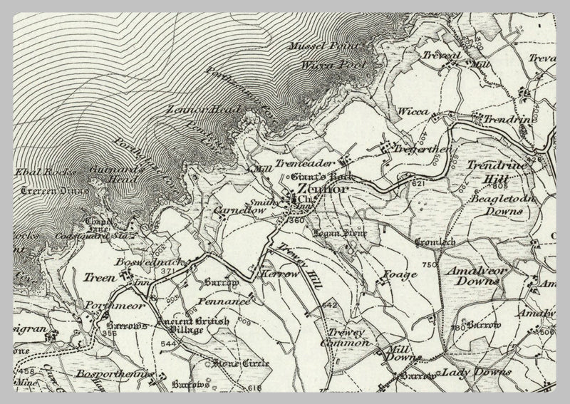 1890 Collection - Penzance Ordnance Survey Map