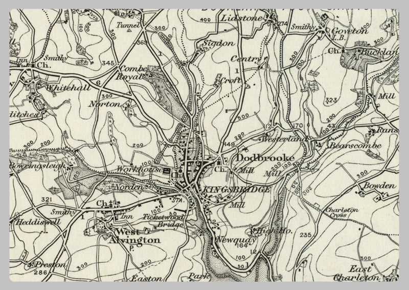 1890 Collection - Kingsbridge (Ivybridge) Ordnance Survey Map