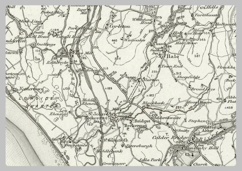 Whitehaven Postcode Map 1890 Collection - Gosforth (Whitehaven) Ordnance Survey Map– I Love Maps