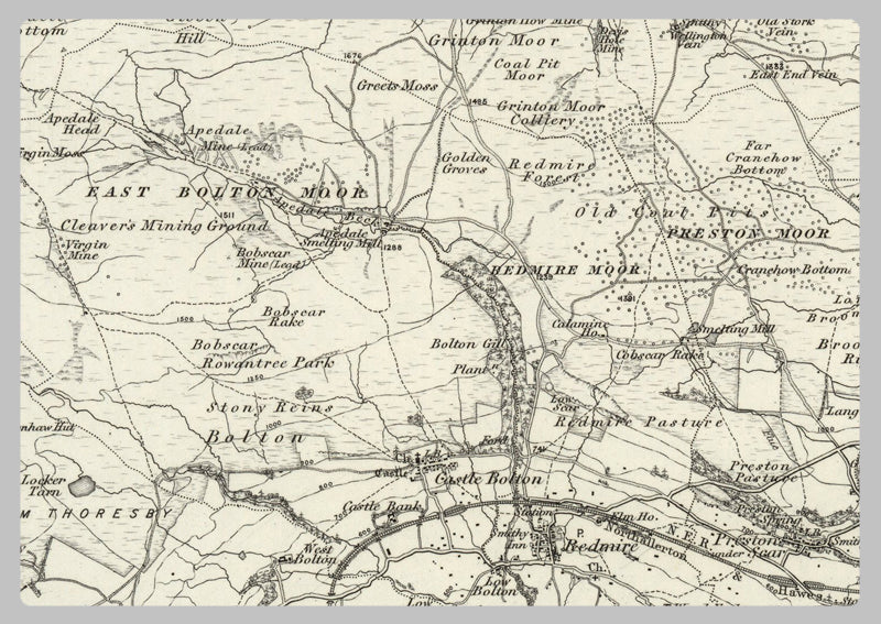 1890 Collection - Richmond (Barnard Castle) Ordnance Survey Map