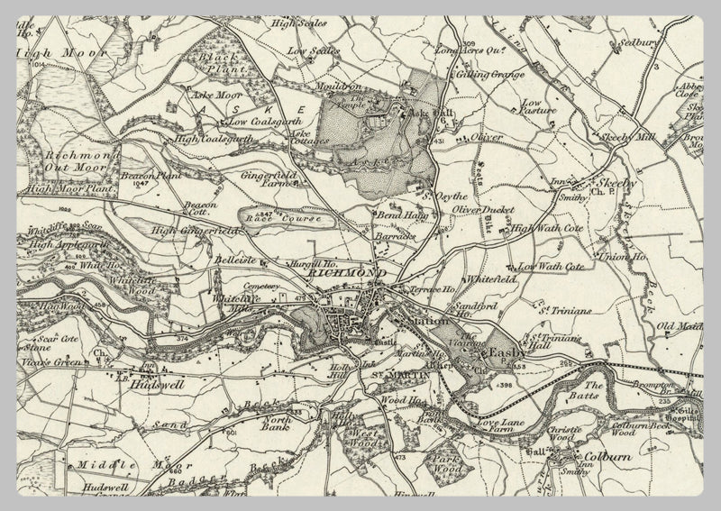 1890 Collection - Richmond (Barnard Castle) Ordnance Survey Map