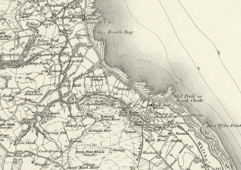 1890 Collection - Scalby (Whitby) Ordnance Survey Map