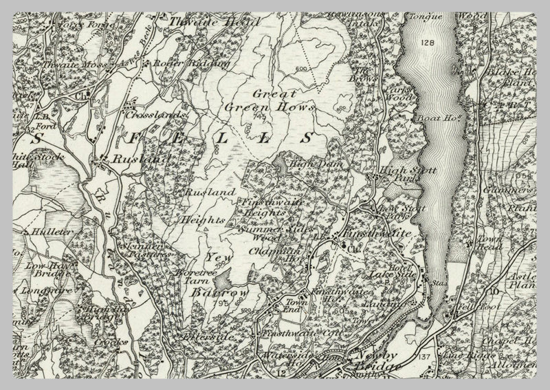 Ulverstone Postcode 1890 Collection - Ulverston (Ambleside) Ordnance Survey Map– I Love Maps